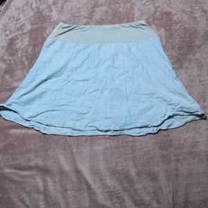 Linen skirt with cotton waistband
